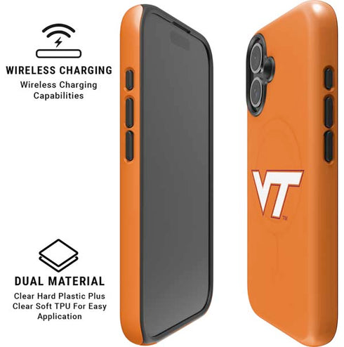 Virginia Tech University Orange iPhone 16 Plus Magsafe Impact Case